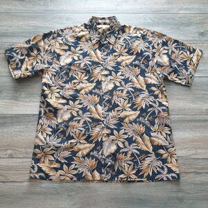 Pierre Cardin Men's Hawaiian Shirt Short Sleeve 100% Cotton Size M